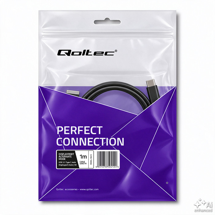 Qoltec USB-C-Kabel 50412 | 1m | 5K