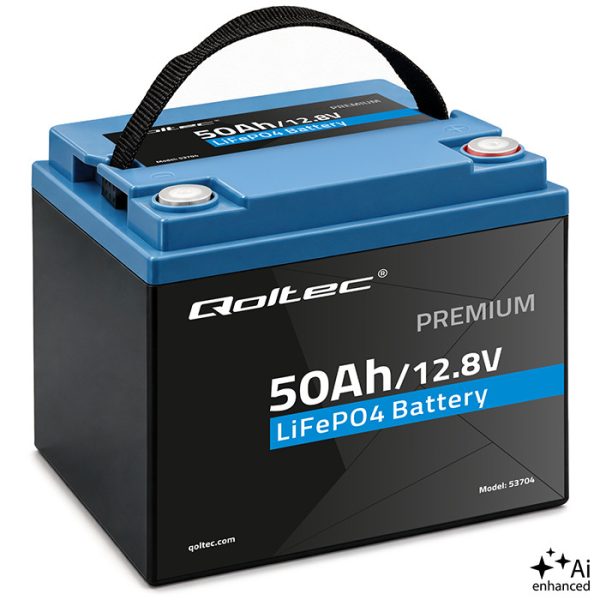 Qoltec LiFePO4 Lithium-Eisenphosphat-Batterie | 12.8V | 50Ah | 640Wh | BMS