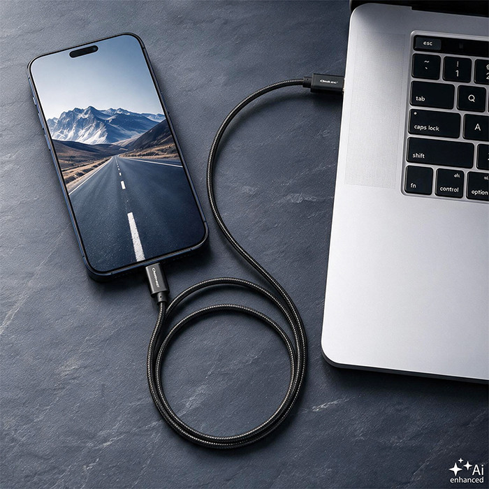 Qoltec USB-C-Kabel 52361 | 240W | 1m | Schwarz