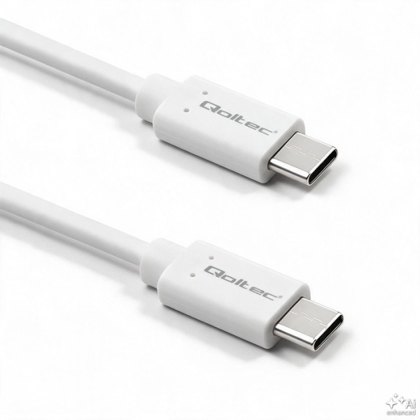 Qoltec USB-C-Kabel 52344 | 1.4m | Weiß