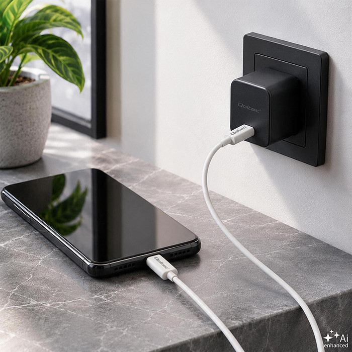 Qoltec USB-C-Kabel 52346 | 2m | Weiß