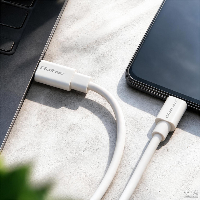 Qoltec USB-C-Kabel 52346 | 2m | Weiß
