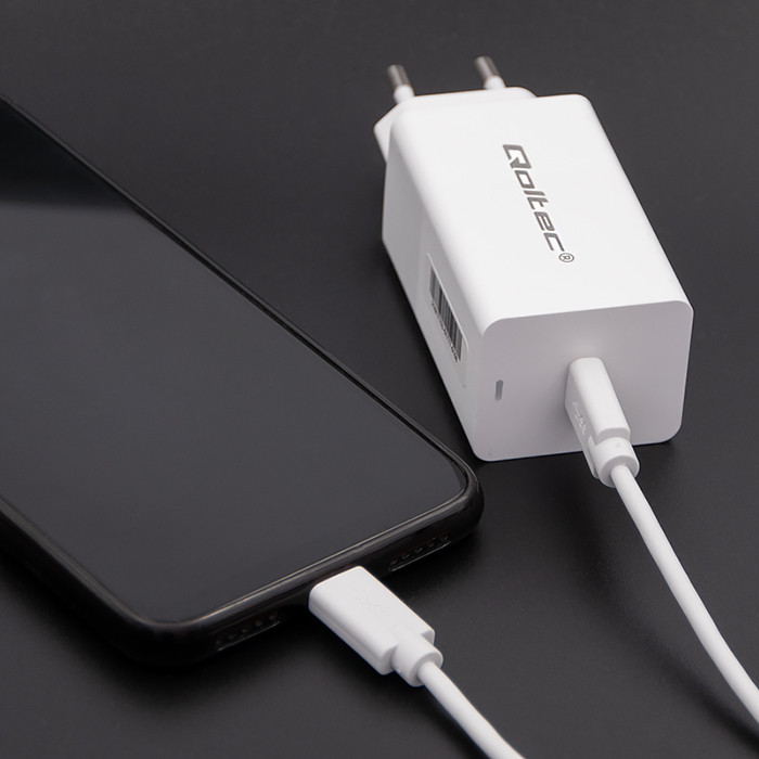 Qoltec USB-C-Kabel 52346 | 2m | Weiß