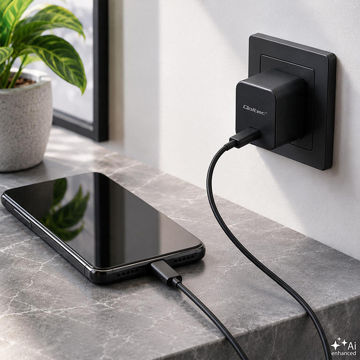 Qoltec USB-C-Kabel 52348 | 3m | Schwarz