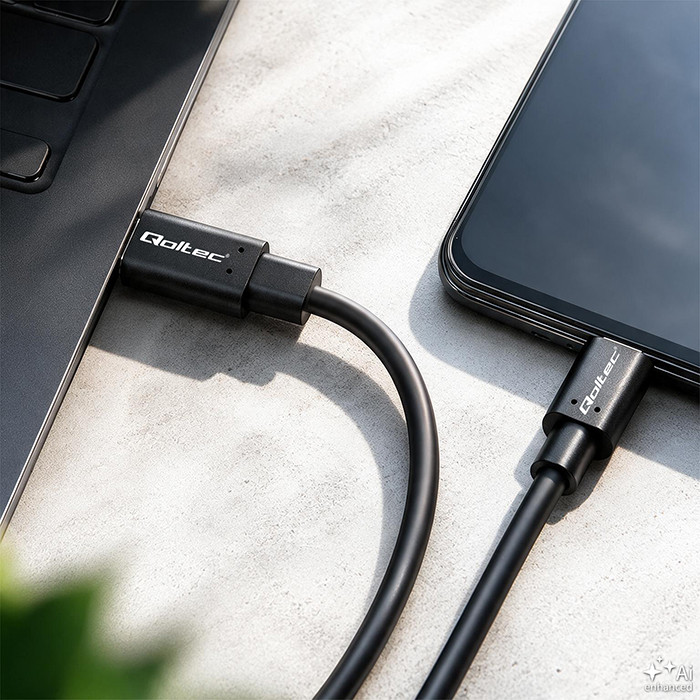 Qoltec USB-C-Kabel 52351 | 2m | Schwarz