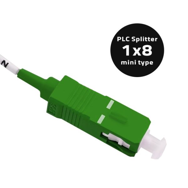 Qoltec PLC-Splitter 1x8 | SC/APC - SC/APC | G.657A | Singlemode | 0.9mm