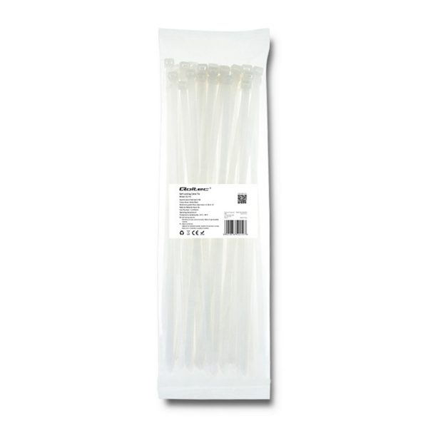 Qoltec Kabelbinder 52219 | 350mm | 7.2*350mm | 50 Stück. | Weiß