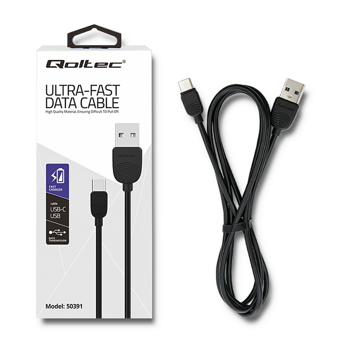 Qoltec USB-C-Kabel 50391 | 2.0 A | 1.2 m | USB 2.0 A