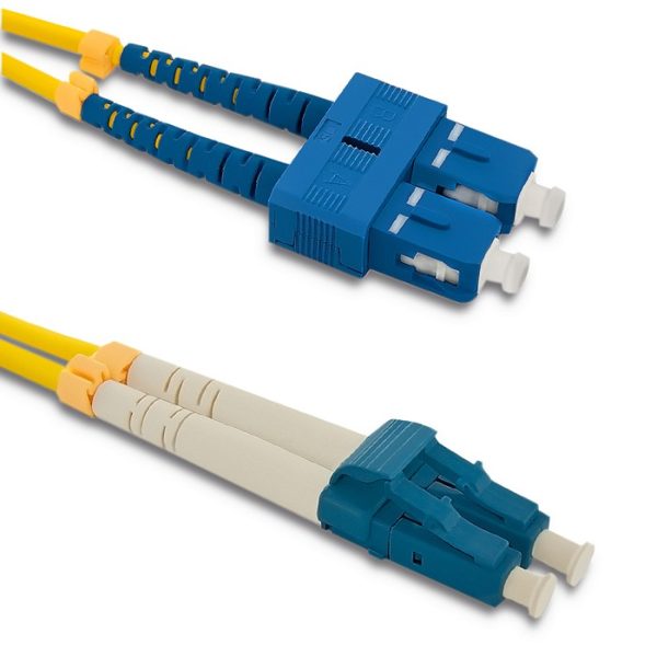 Qoltec Patchkabel Glasfaser SC/UPC - LC/UPC | Singlemode | 9/125 | G652D | Duplex | 1m