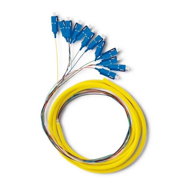 Qoltec 12 x Pigtail Glasfaser LC/APC | Singlemode | G657A2 | 2m