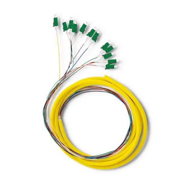 Qoltec 12 x Pigtail Glasfaser LC/APC | Singlemode | G652D | 2m