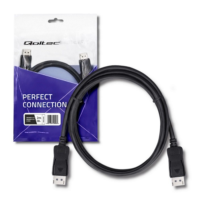 Qoltec DisplayPort-Kabel 50446 | 2m | 5K
