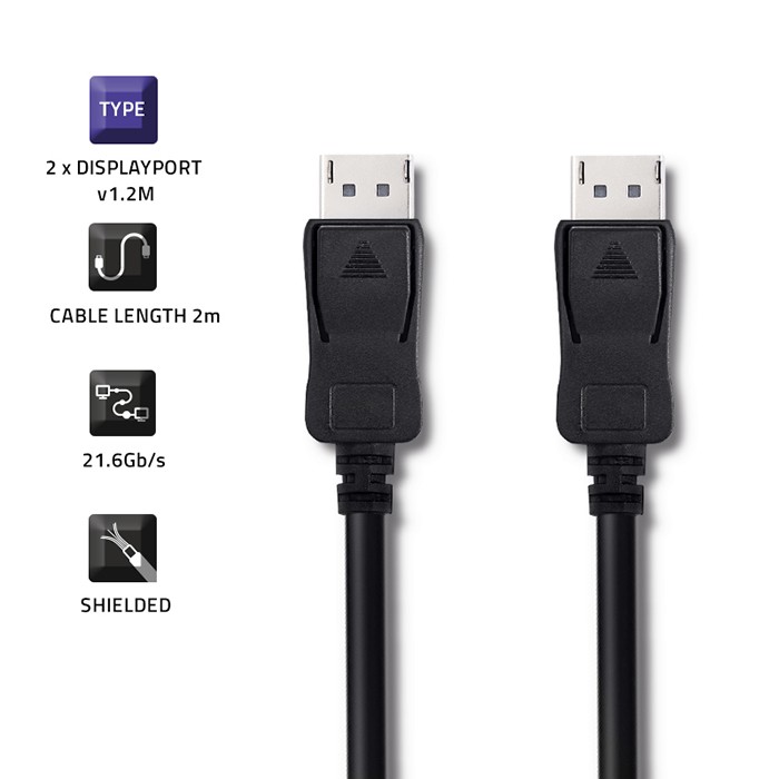 Qoltec DisplayPort-Kabel 50446 | 2m | 5K