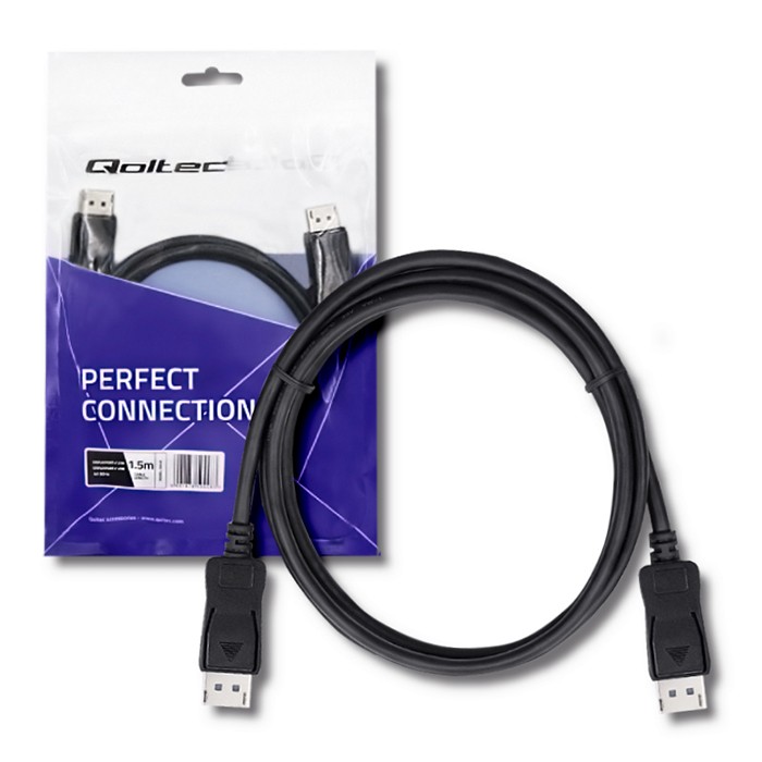Qoltec DisplayPort-Kabel 50466 | 1.5m | 8K