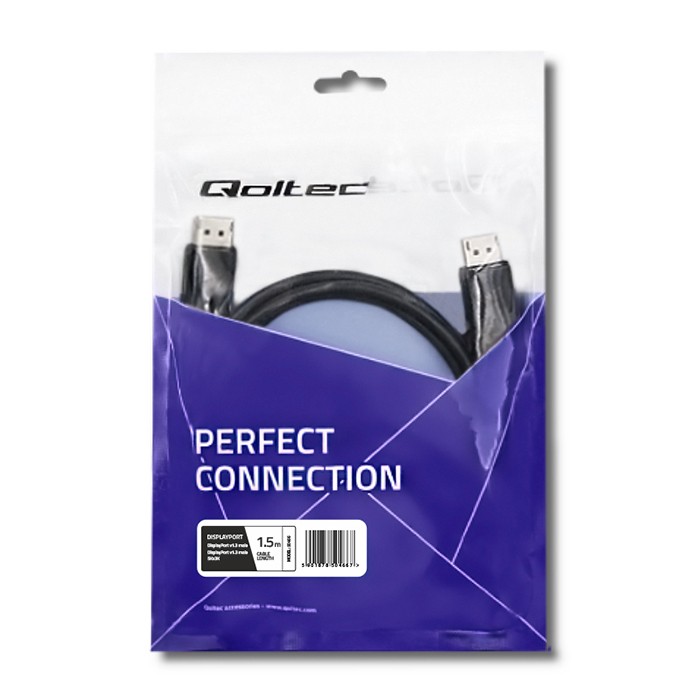 Qoltec DisplayPort-Kabel 50466 | 1.5m | 8K