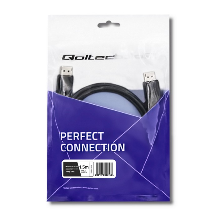 Qoltec DisplayPort-Kabel 50456 | 1.5m | 4K