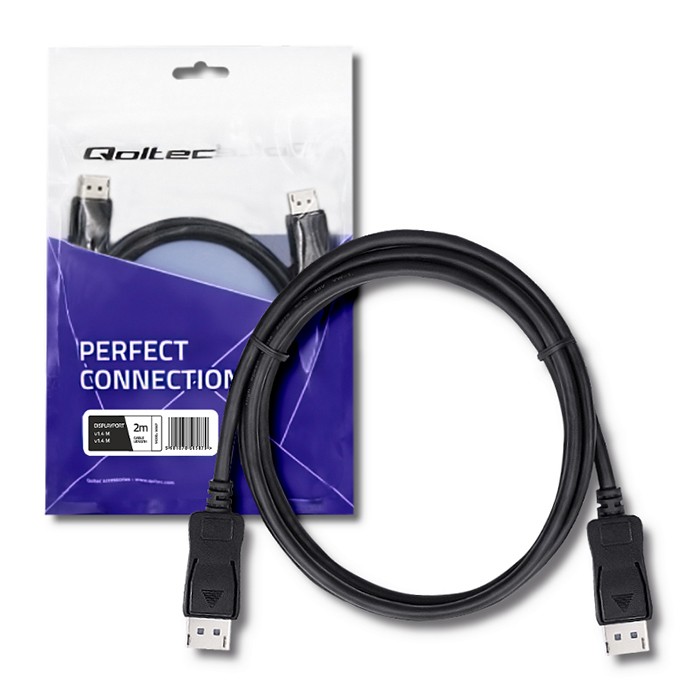 Qoltec DisplayPort-Kabel 50587 | 2m | 8K