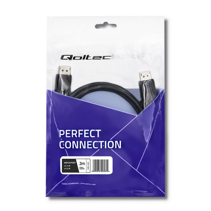Qoltec DisplayPort-Kabel 50587 | 2m | 8K