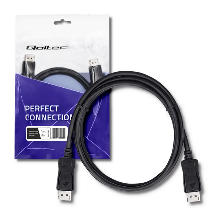 Qoltec DisplayPort-Kabel 50585 | 1m | 8K