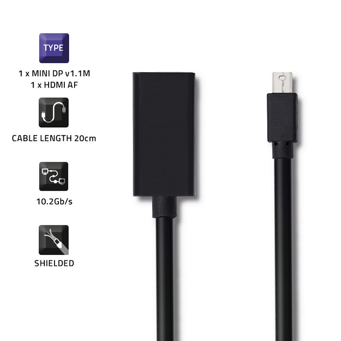 Qoltec HDMI-Adapter 50432 | 0.2m | 4K