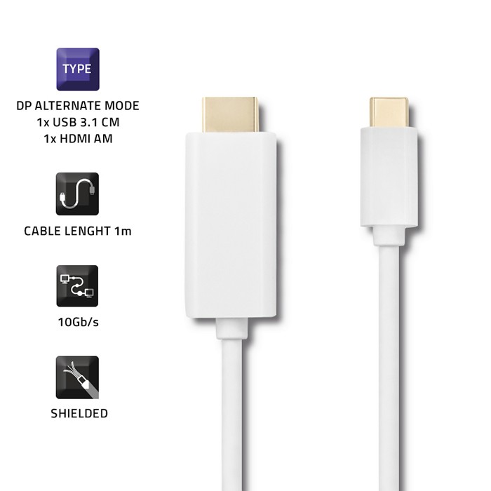 Qoltec USB-C-Kabel 50414 | 1m | 4K